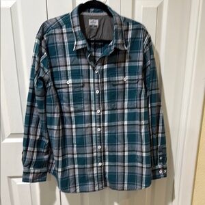 Plaid Button-Up Shirt